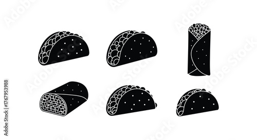 Silhouette of a street vendor pushing a cart with an umbrella