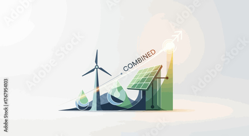 Synergistic green energy sources harnessing wind and solar for sustainable power growth
