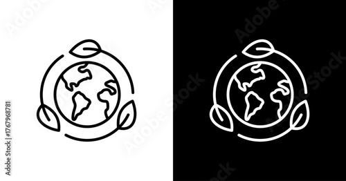 Environmental White Icon Set Design