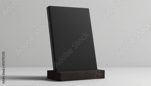 Blank table tent mock up template on isolated white background, Stand for acrylic tent card Used for Menu Bar and restaurant, 3d illustration