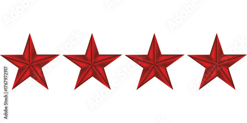 Five red stars background eps 10.