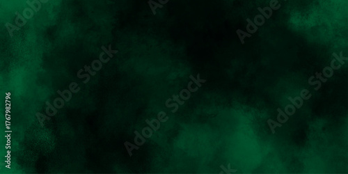 abstract cloud and vapor texture background. Black and Green smoke aquarelle smudge illustration smooth grungy smokey light pastel colors ink glow. Teal color powder explosion