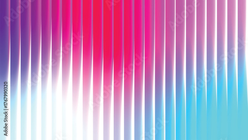 Colorful Glass Gradient Neon Light Background - Vibrant Abstract Glowing Vertical Lines with Pink, Cyan, and White Hues