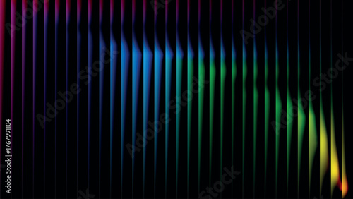 Abstract vertical lines showcasing a vibrant spectrum of rainbow colors blending together