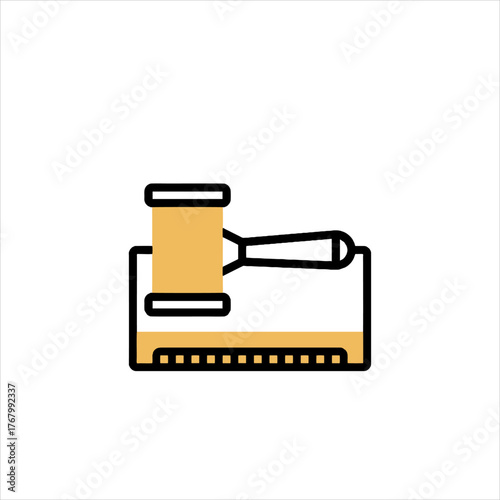 Gavel rests on sound block in courtroom representing justice and legal proceedings with a sense of authority and fairness.
