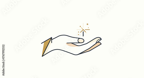 Hand Offering a Spark of Magic or Opportunity.