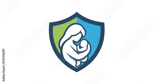 Mother and Baby Protection Shield Logo.