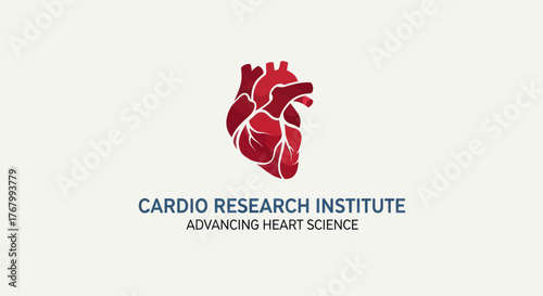 Cardio Research Institute Logo Featuring Anatomical Heart Illustration.