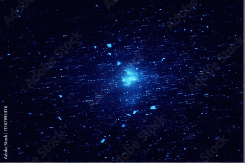 Dark blue anime sketch wallpaper with a noise. Backround design for Futuristic anti utopic background