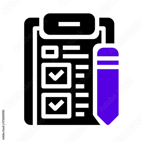questionnaire icon two tone color