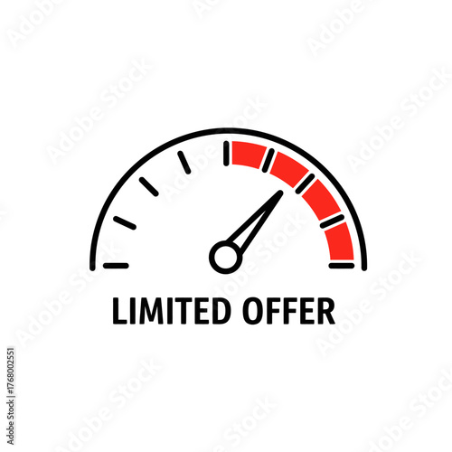 Limited Offer Gauge Illustrating Scarcity and Urgency for Promotional Campaigns.