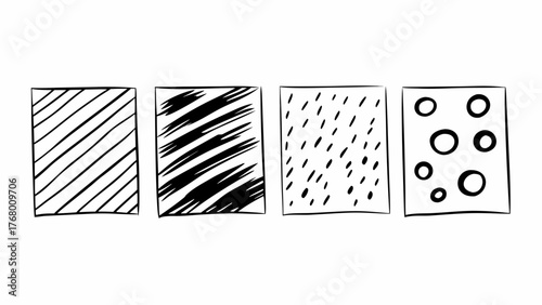 Hand drawn brush texture set vector illustration scalable doodle art graphic design elements