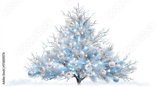 christmas tree with snow