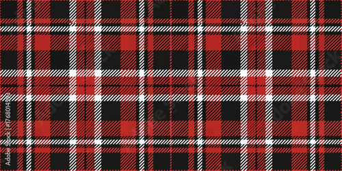 Classic red and black plaid pattern, perfect for cozy, stylish designs.