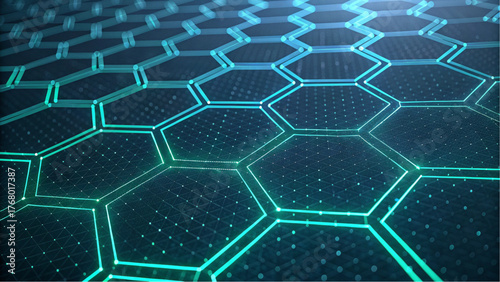 Digital Hex Glow Matrix