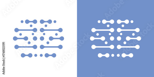 A modern logo combining a brain and tech connections, symbolizing digital intelligence, innovation, and smart technology.