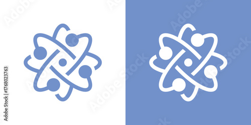 A modern logo combining a globe and connected lines, symbolizing global health, nutrition, and sustainable food connections.