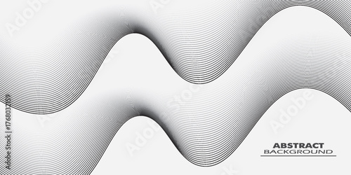 Abstract vector background with black wavy lines. EPS10