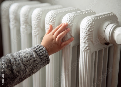 Touching the radiator
