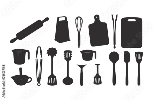 set of kitchen utensils