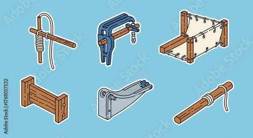 Collection of Primitive Tools for Crafting and Survival.