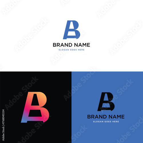 Simple Initial B Way Logo