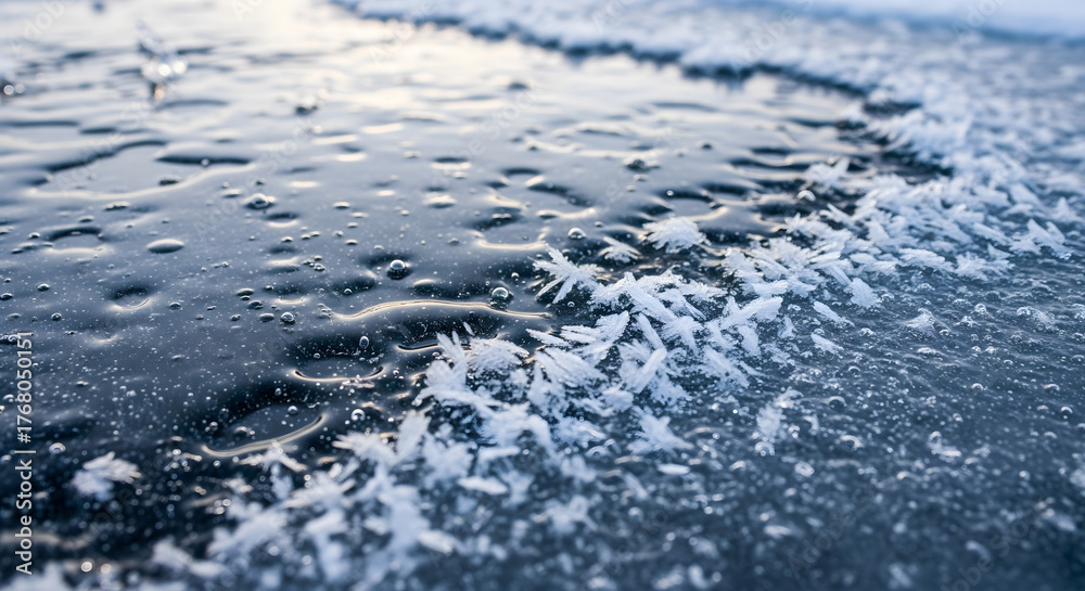 Obraz premium Snow Melt Refreeze