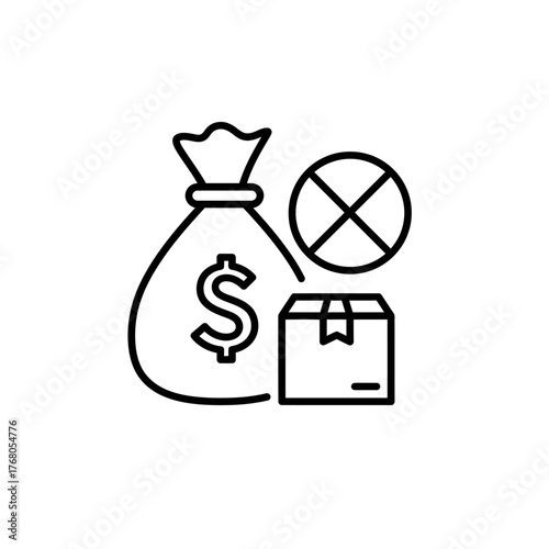 Financial restrictions on packages and money bags no shipping allowed.