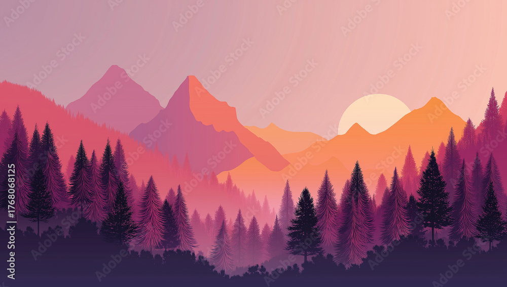 Obraz premium sunrise in mountains