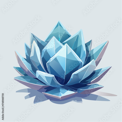 Blue crystal flower with sharp petals