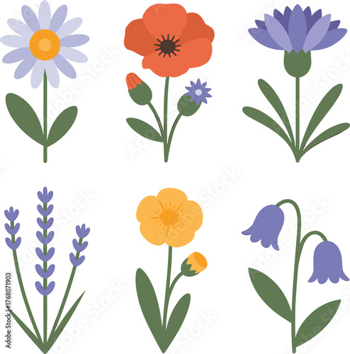 Abstract geometric design with vibrant color palette and bold typography