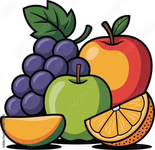 Abstract geometric composition with vibrant color palette and helvetica courier typography