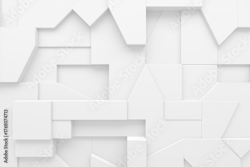 Modern geometric abstract background, minimalist design for wall art and interior decor. 3d render