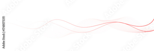 Vector red abstract wave thin curved lines graphic for design.