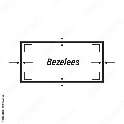 bezeless or frameless icon vector element design template