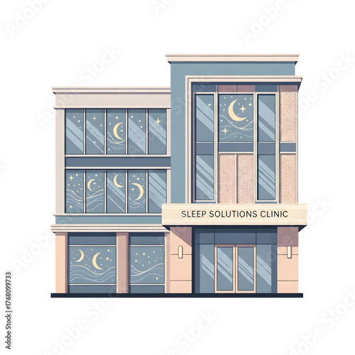 Modern Sleep Disorder Clinic with Night Motif