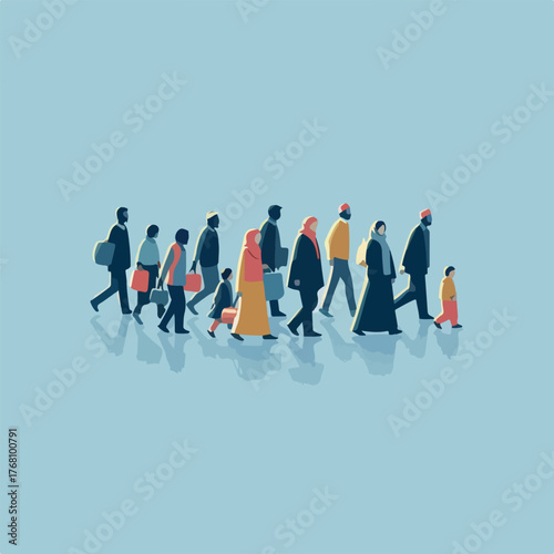 International Migrants Vector
