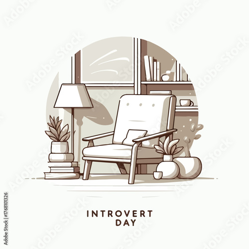 world introvert day vector