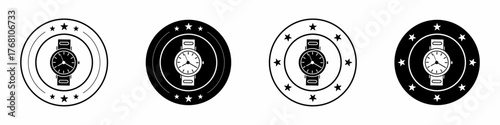 Watch icon template design. Watch flat design template for business. Stock vector