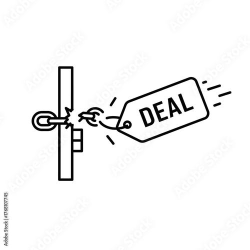 Broken Chain Symbolizing Failed Deal or Business Partnership Collapse.