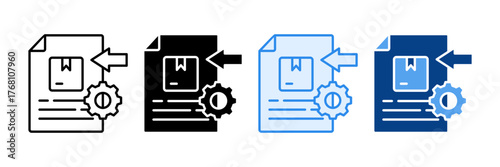 Procurement Process Icon Set Multiple Style Collection