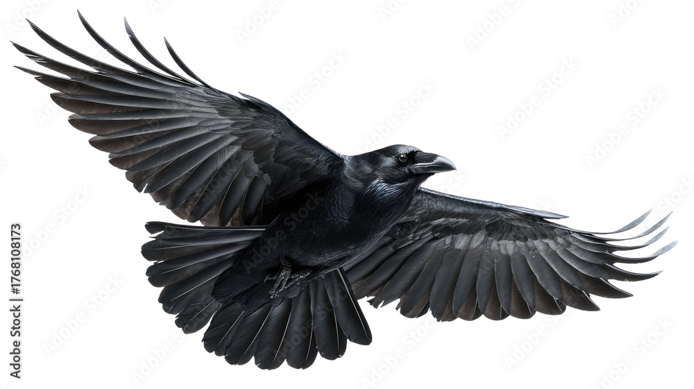 Naklejka premium A powerful black eagle vector illustration featuring a solitary bird with outstretched wings in flight