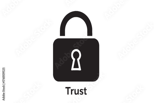 Trust and Security Concept with Padlock Icon