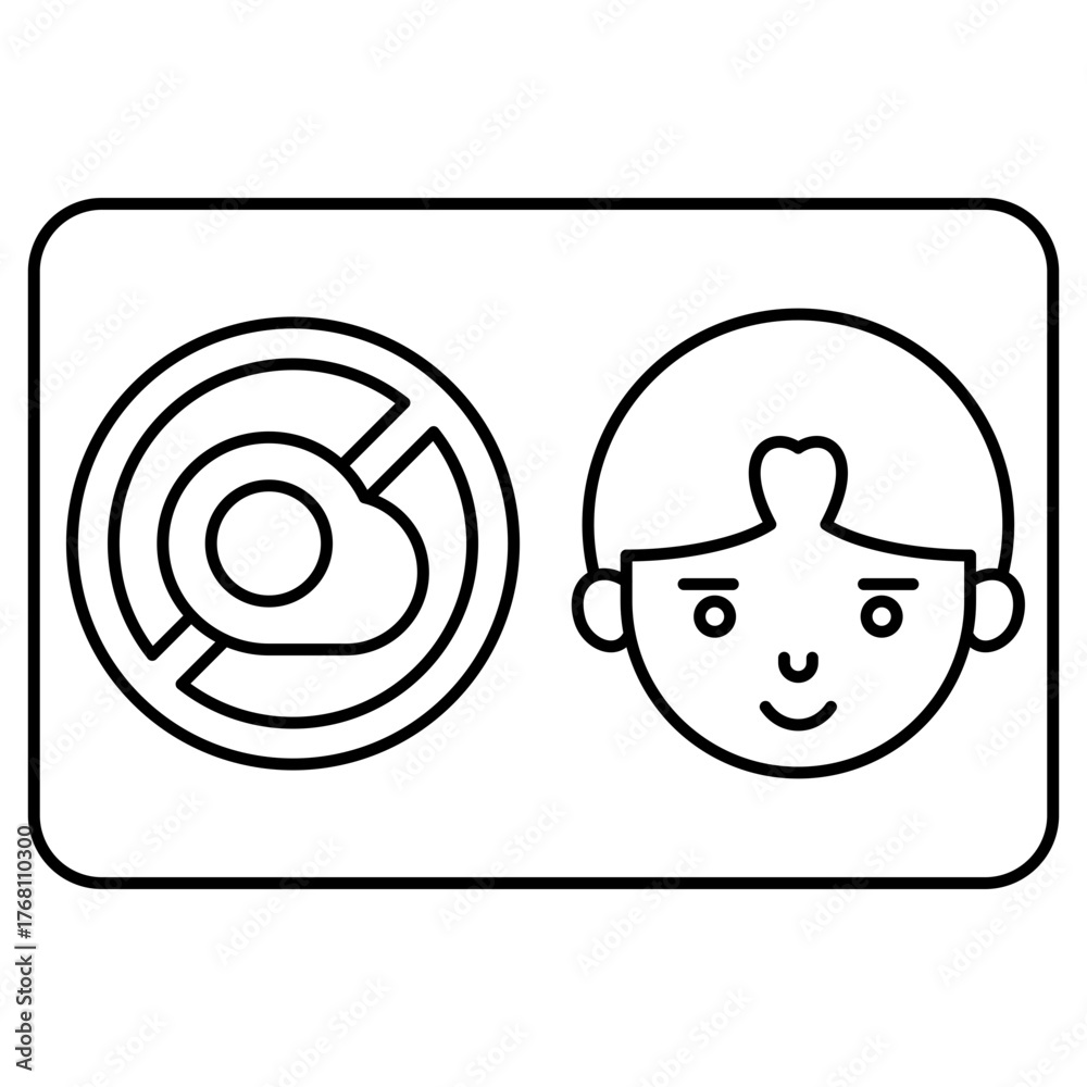 Fototapeta premium Allergy card icon