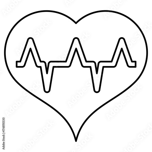 Cardiac arrest outline icon
