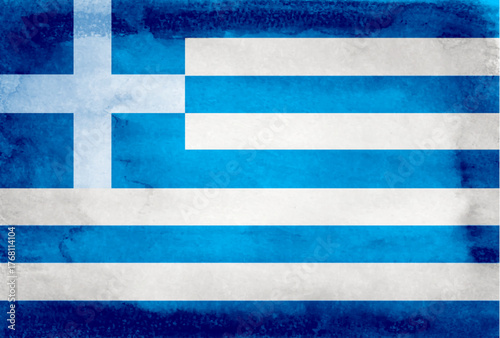 ギリシャ　国　旗　和紙　背景