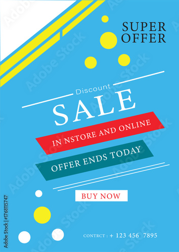 Flat black friday vertical poster template