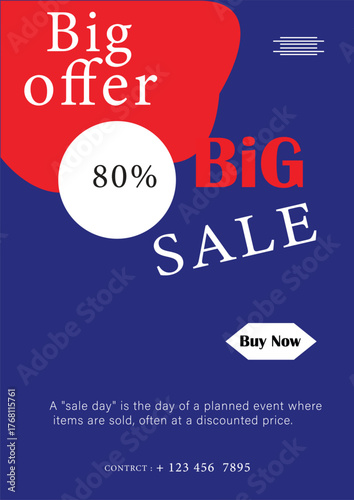 Flat black friday vertical poster template