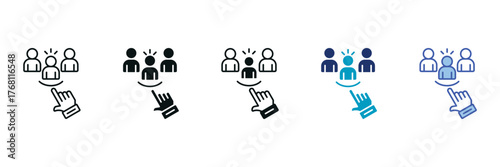 Selection Icon Set Consisting of Multiple Styles Vector Illustration