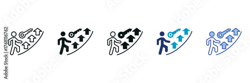 Opportunity Icon Set Consisting of Multiple Styles Vector Illustration